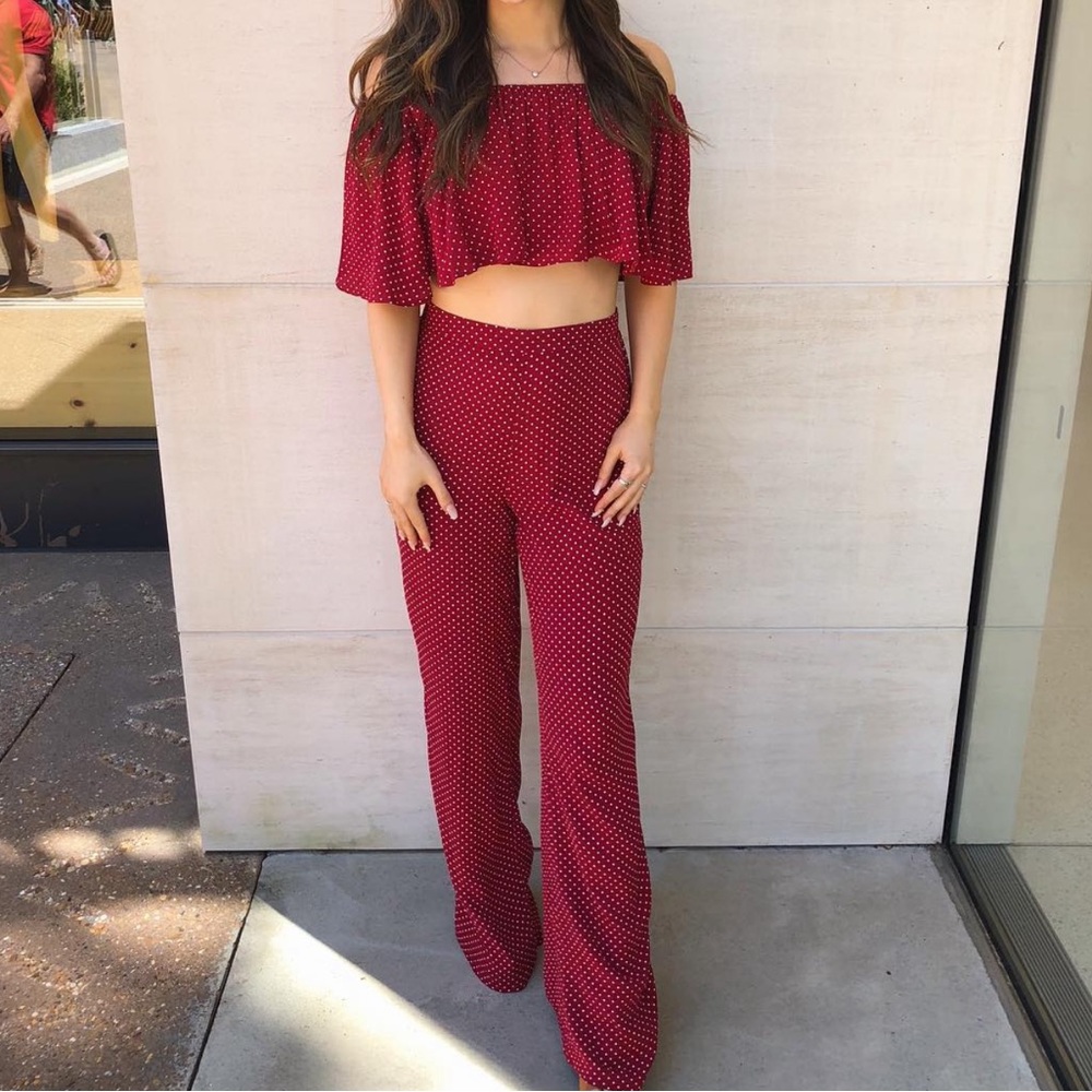 Sage the Label | Red Polka Dot Crop | XS